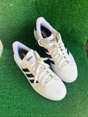 adidas White and Black Low-Top Sneakers